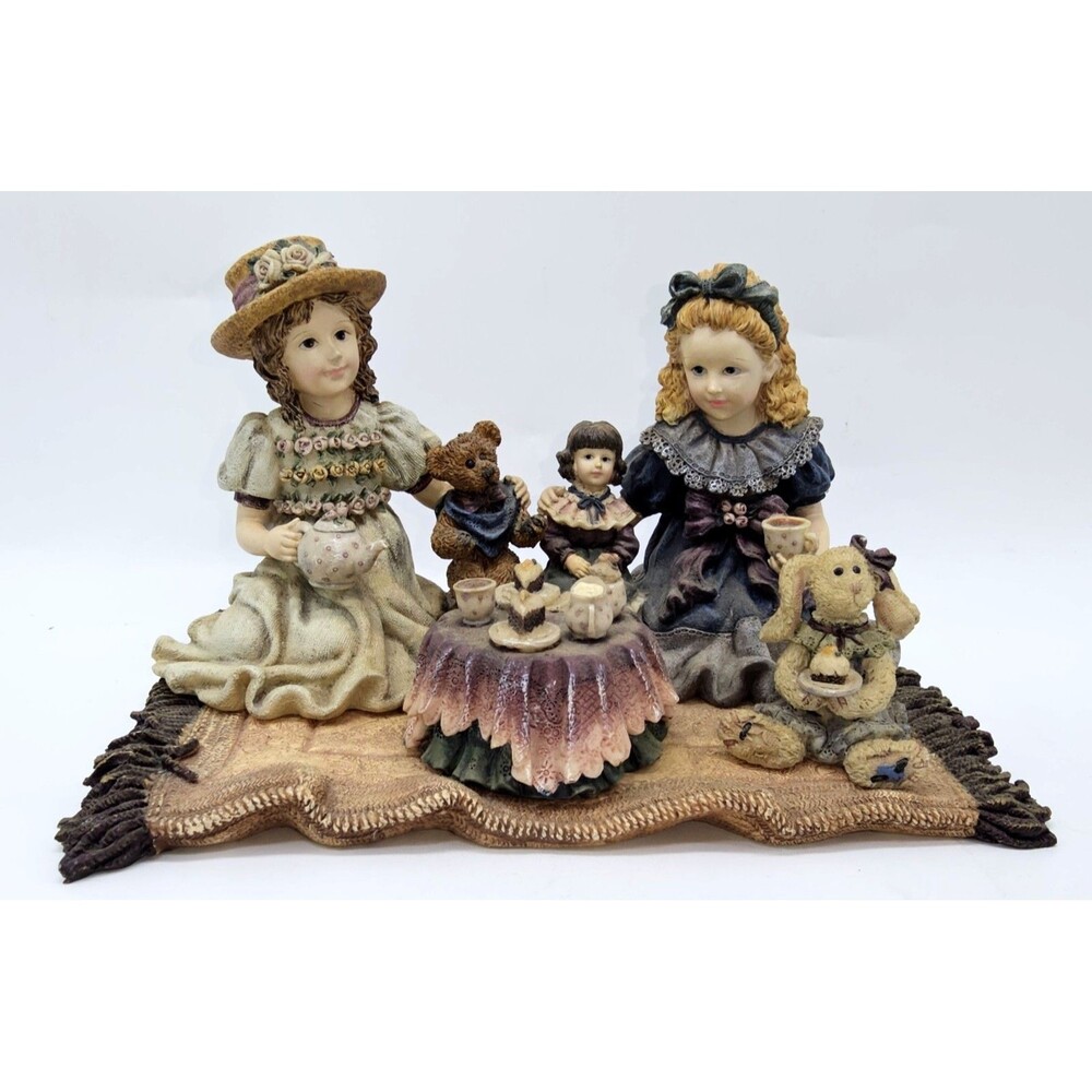 BOYDS BEAR Yesterdays' Child Dollstone Sarah Heather Tea For Four #3507 LTD ED